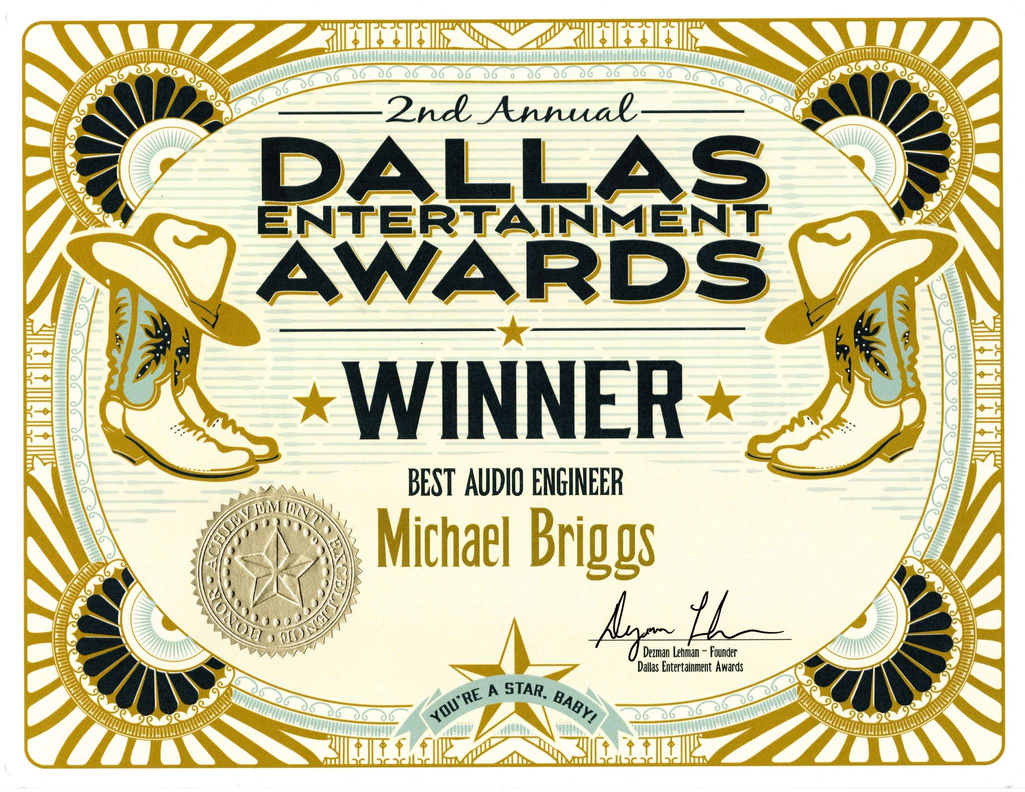 Winner of "Best Audio Engineer" 475834069 10170653764155612 1540033264705274378 n